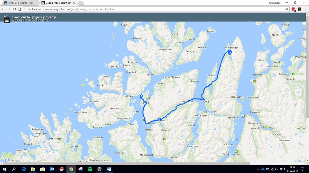 Lyngen Fjordcamp Villa Nord-Lenangen Eksteriør bilde